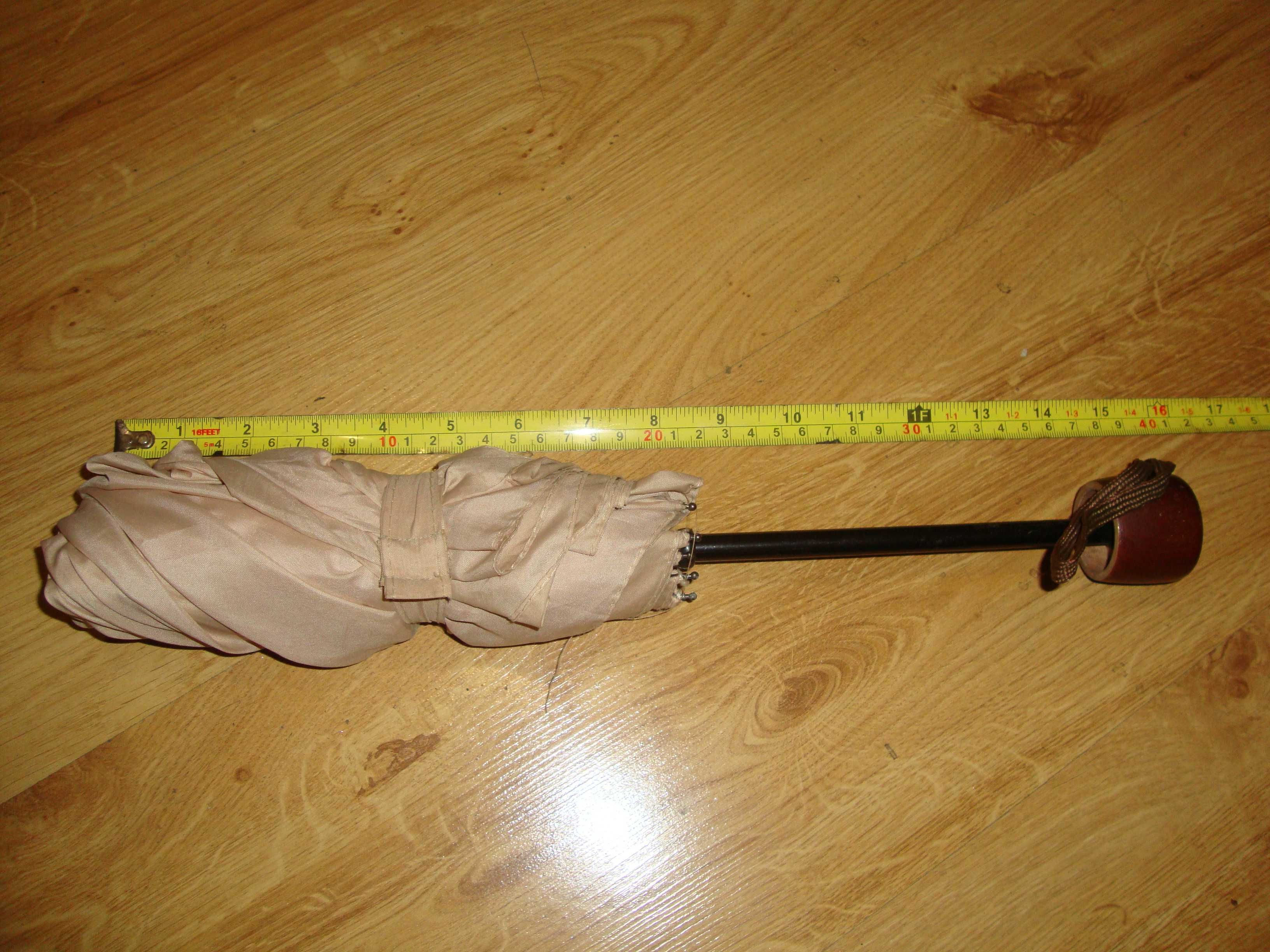 parasol; parasolka do torebki; dł ok 27 cm; czasza ok 92 cm