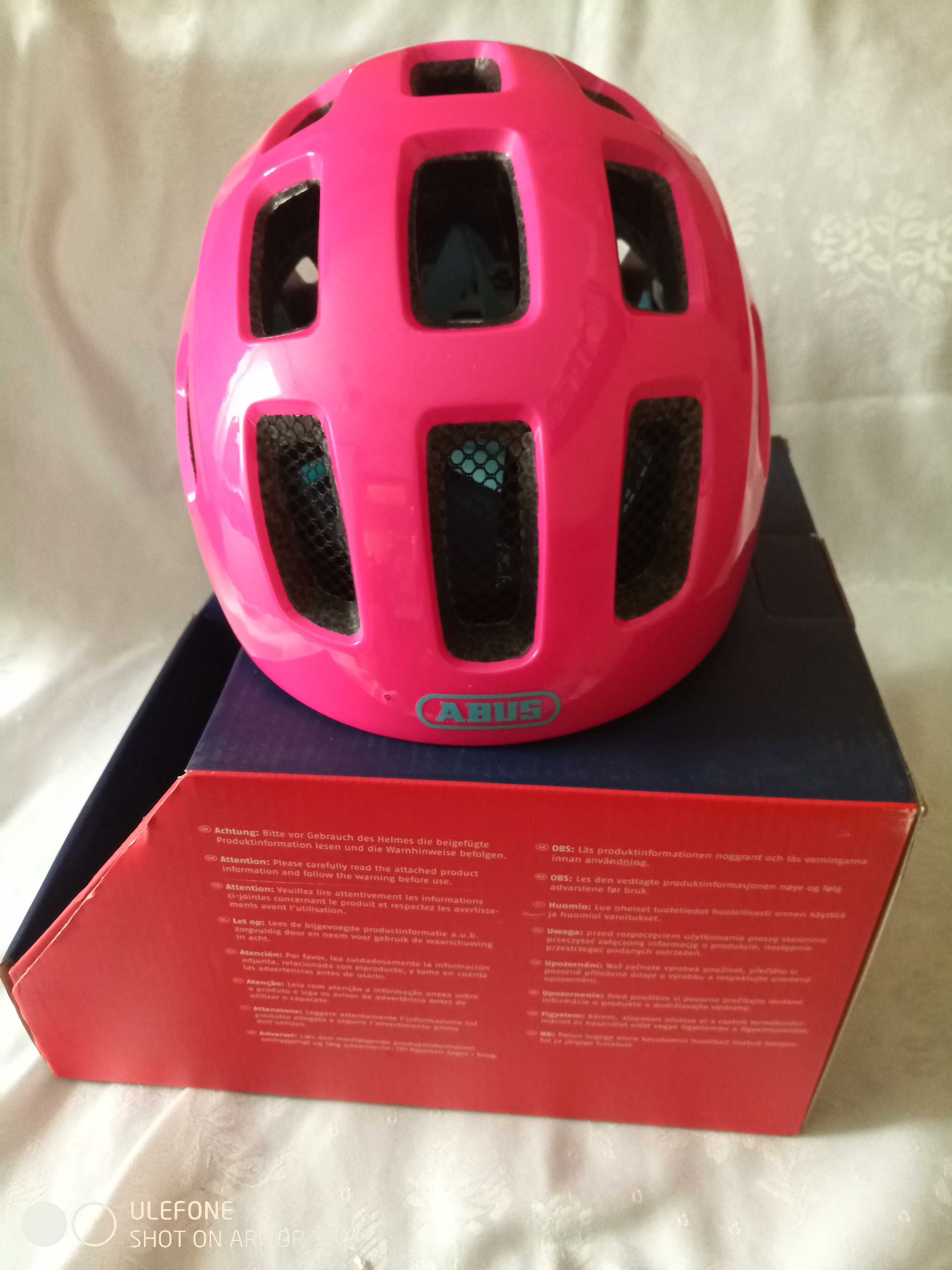 Kask rowerowy orzeszek ABUS Youn-I 2.0 sparkling pink r.M 52-57