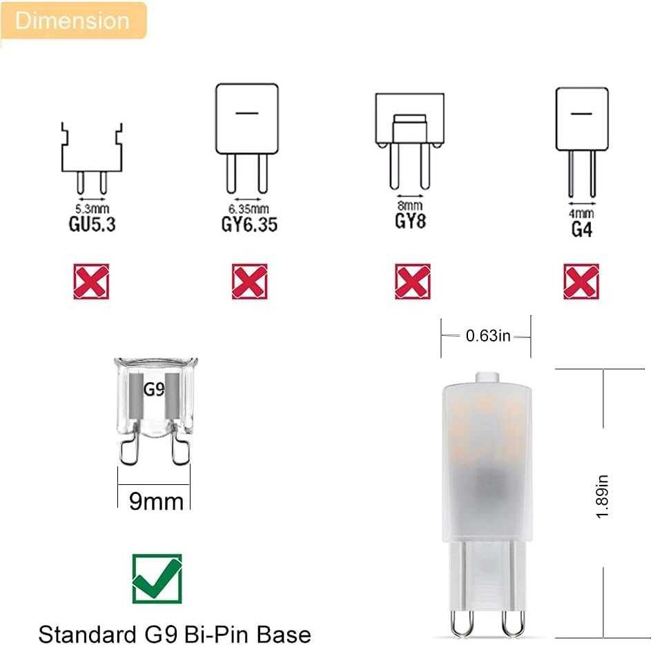 G9 LED zimna biała, żarówka 3W AC230V  6000K 10 sztuk