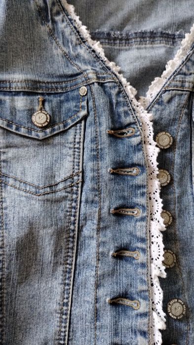 Kurtka katana KappAhl M 38 z koronką jeansowa