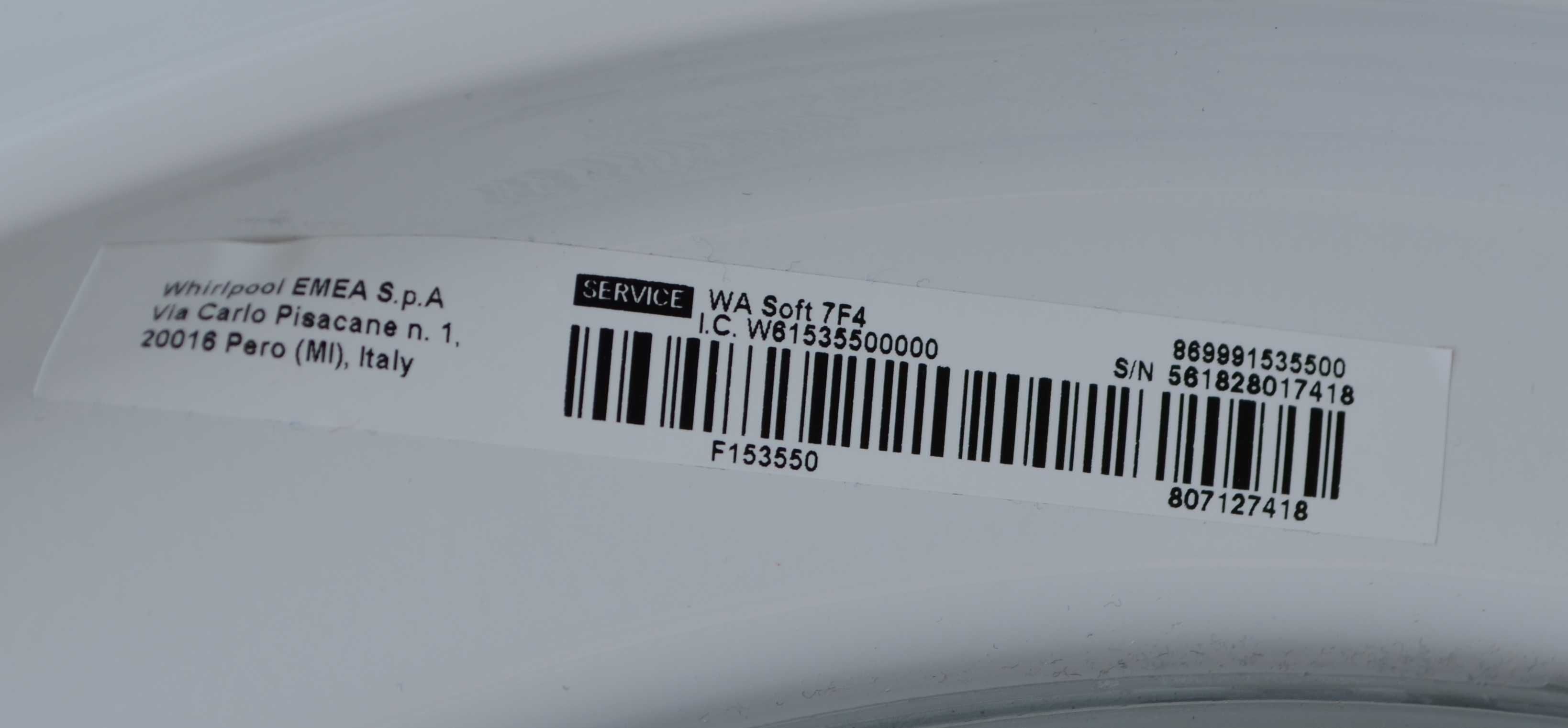 Pralka Bauknecht WA SOFT 7F4  A+++  7kg.  1400obr./min.