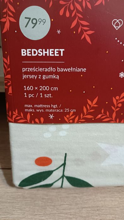 Prześcieradło 160x200 na gumce nowe