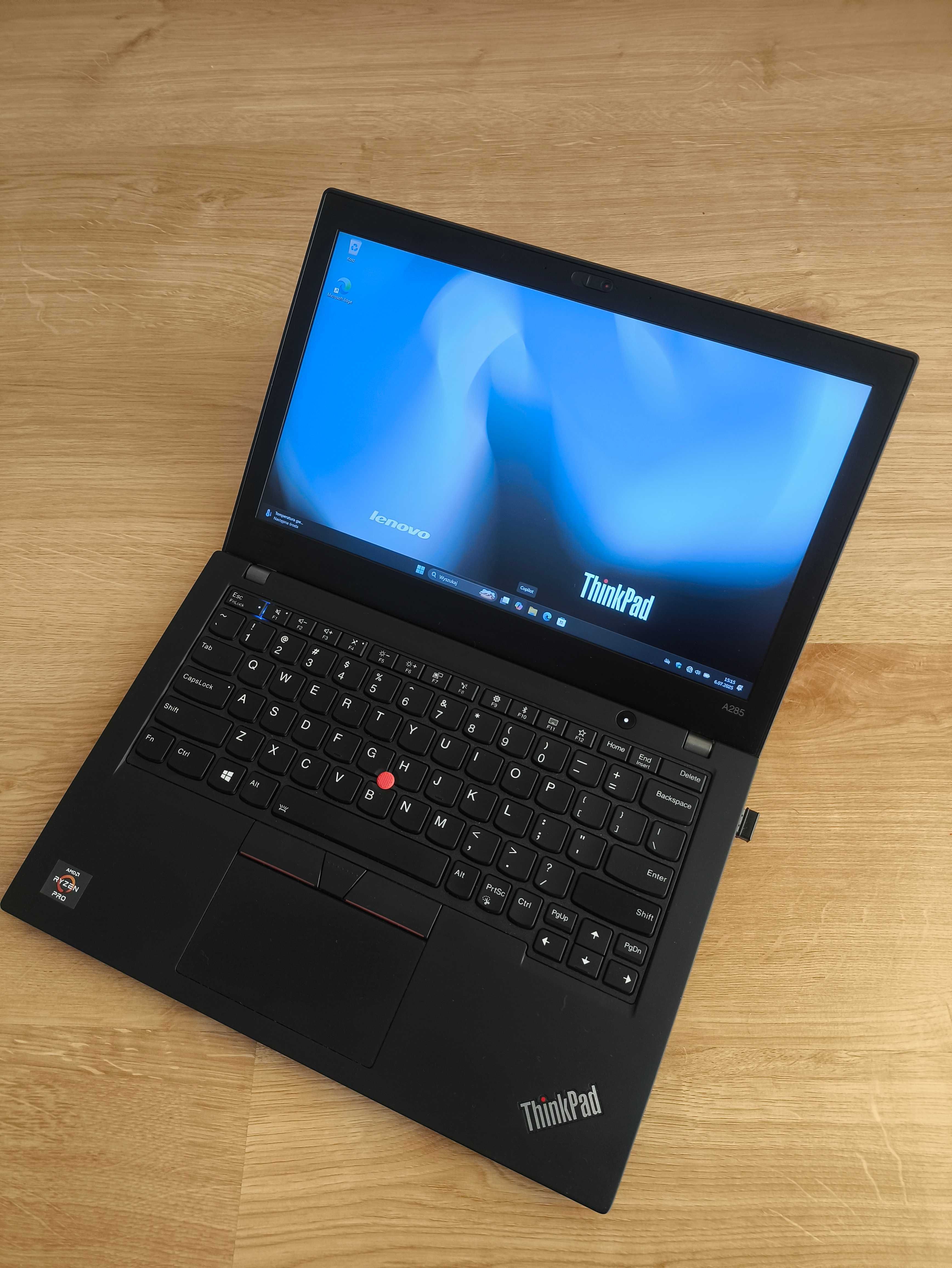 Laptop Lenovo ThinkPad A285 12.5" 16GB 512 SSD FHD Klaw. PL Super Stan