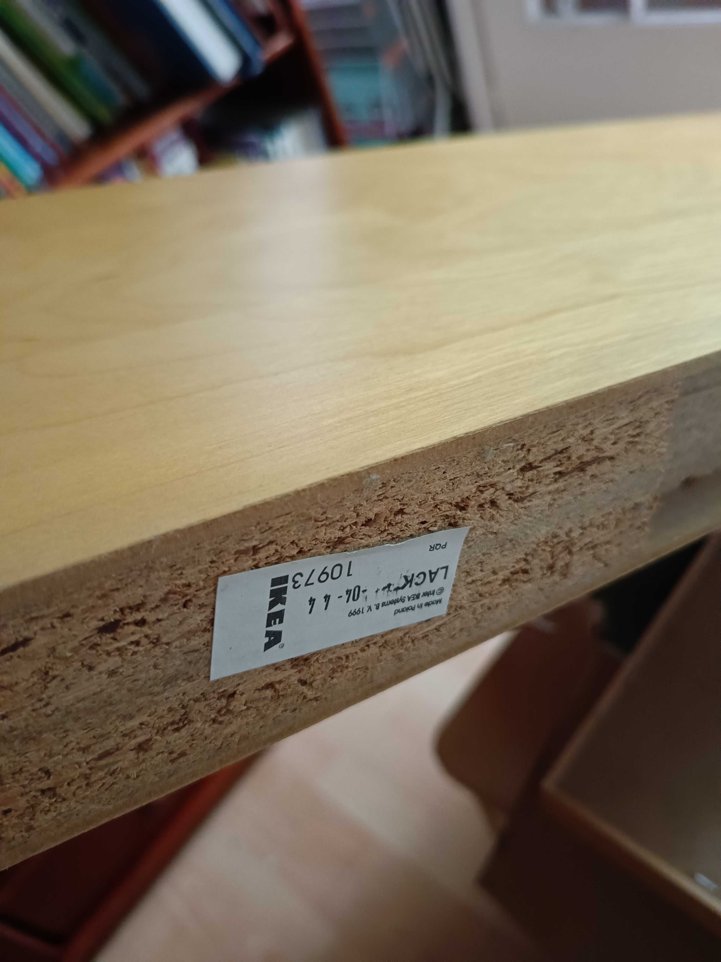 Ikea półka ścienna Lack bejcowana na biało
