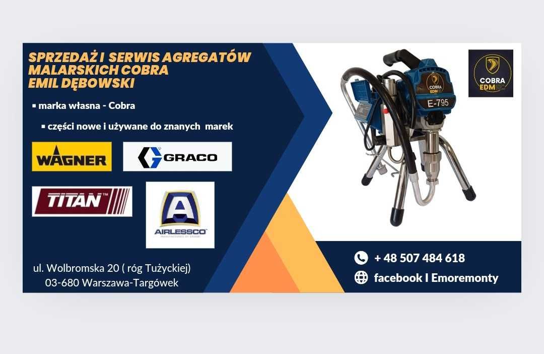 Agregat malarski COBRA E-795 EXTRA 4.5l/min na pompie ala graco 1095