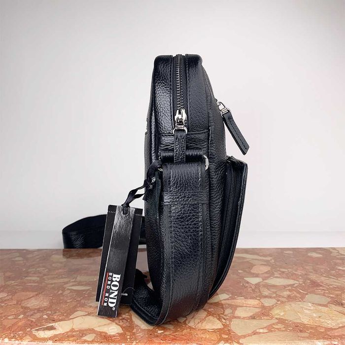 Сумка мужская кожаная через плечо BOND 1429 сумка чоловіча шкіряна