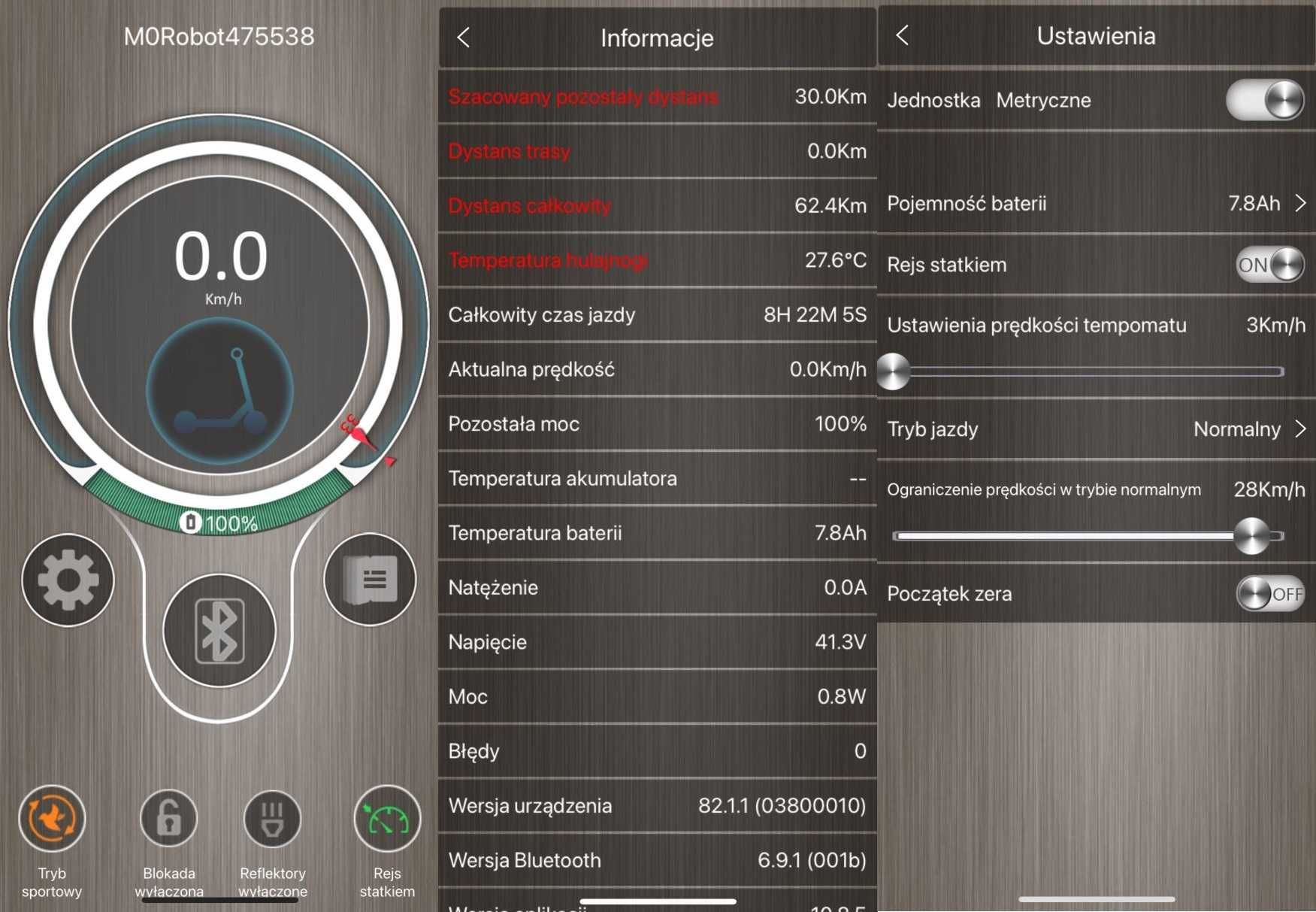Hulajnoga elektryczna ESWING, składana, do 35km/h, tempomat