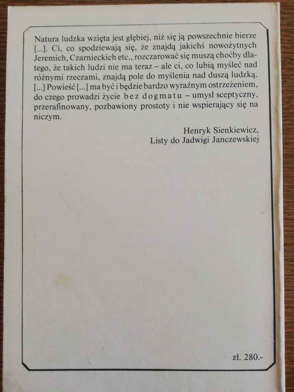 Bez dogmatu - Henryk Sienkiewicz
