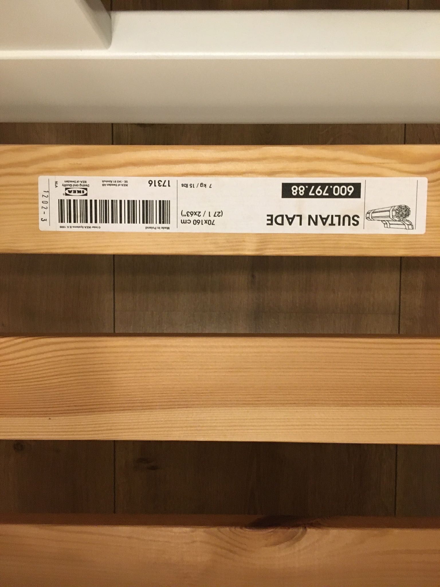 Łóżko IKEA Sułtan materac 70/160