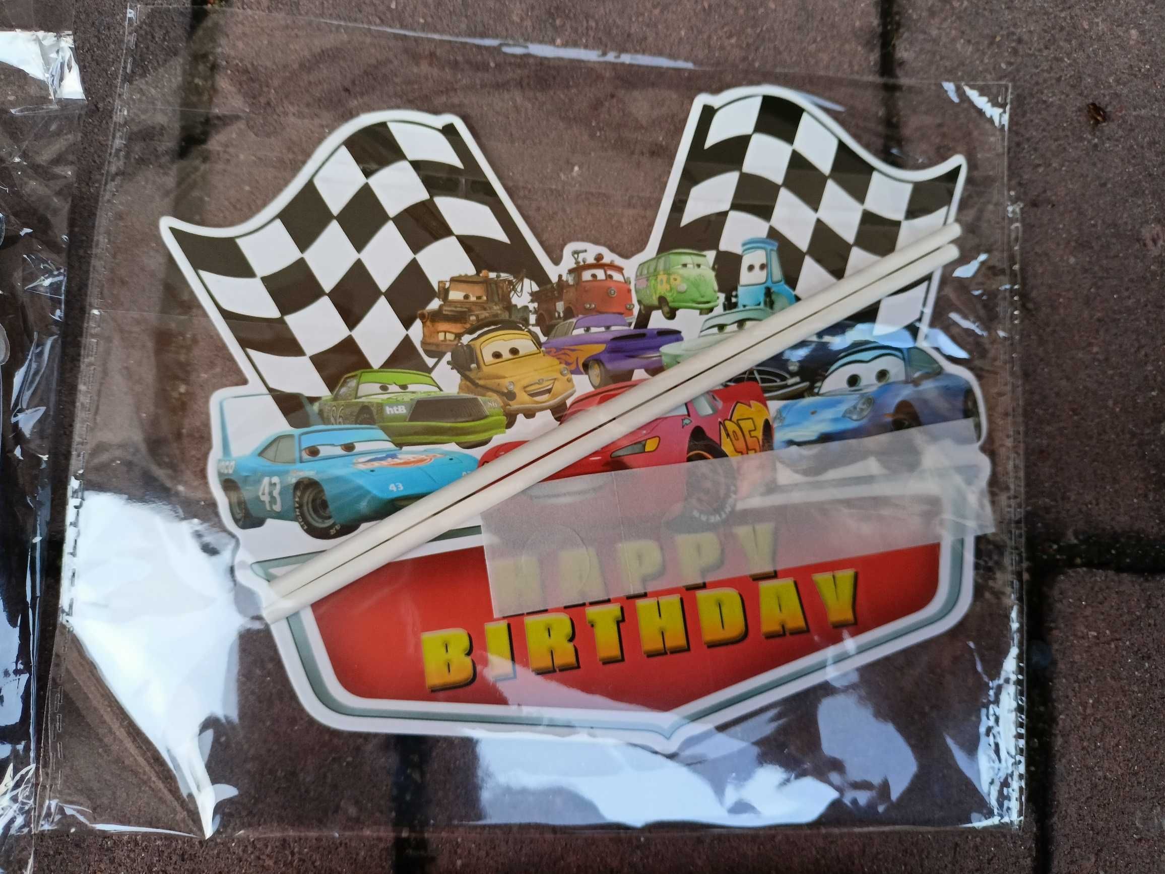 Auta Cars Zestaw Urodzinowy Balony Baner Topper 4-części
