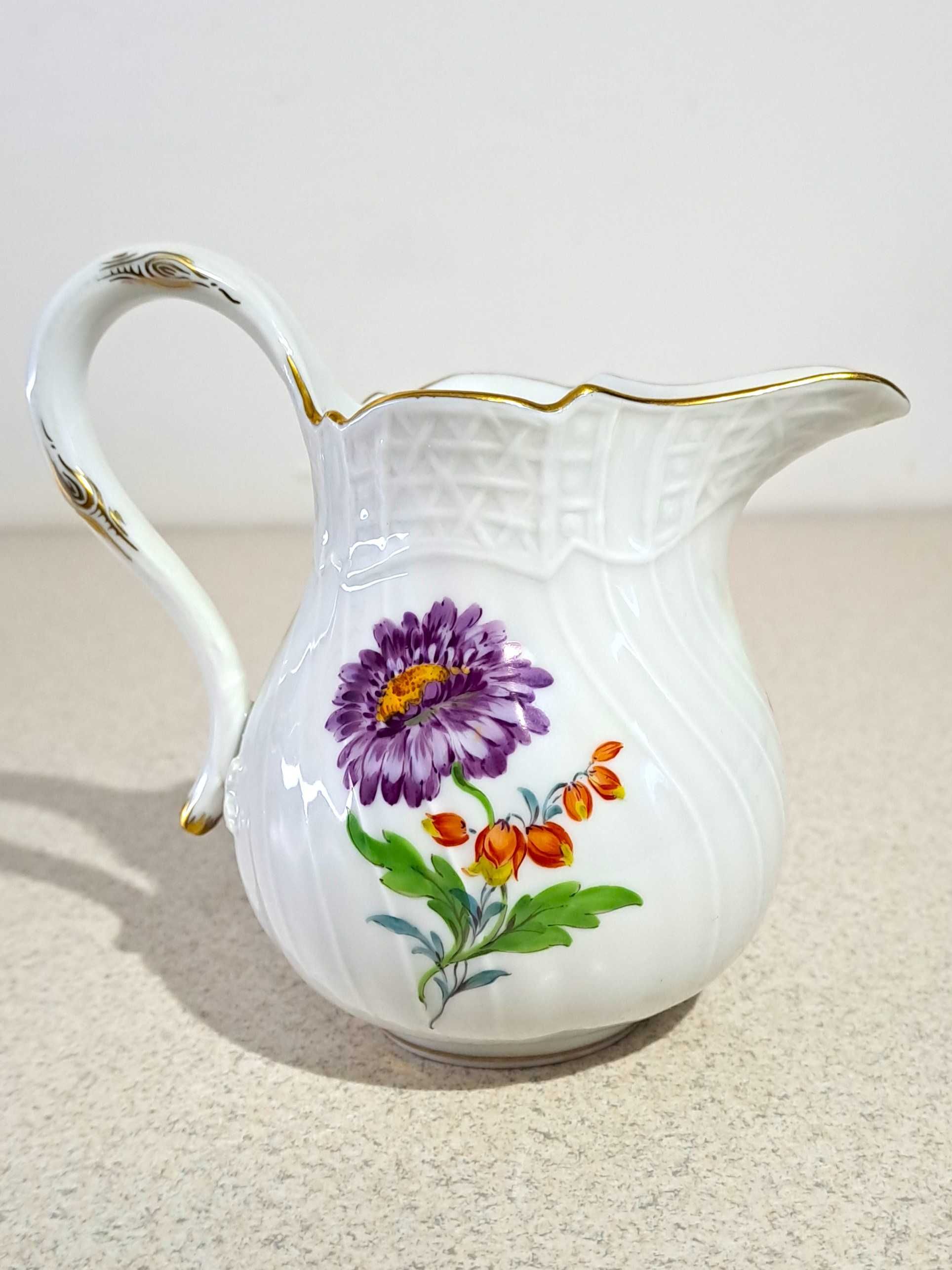 Serwis na 6 osób Meissen Miśnia 1852 - 1870 r. reliefy wytłoczenia