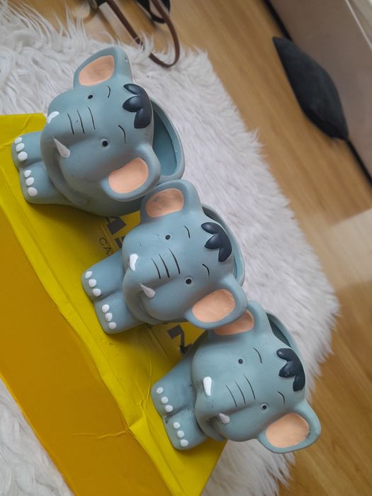 Doniczki małe słonie 3 sztuki