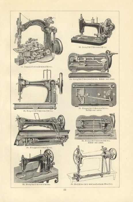STARE MASZYNY do szycia, pisania, rachowania piękne XIX w. grafiki