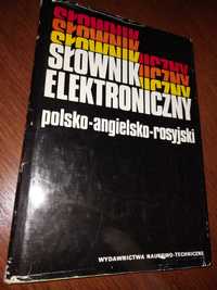 Techniczny Słownik elektroniczny polski angielski rosyjski 350str.WNT