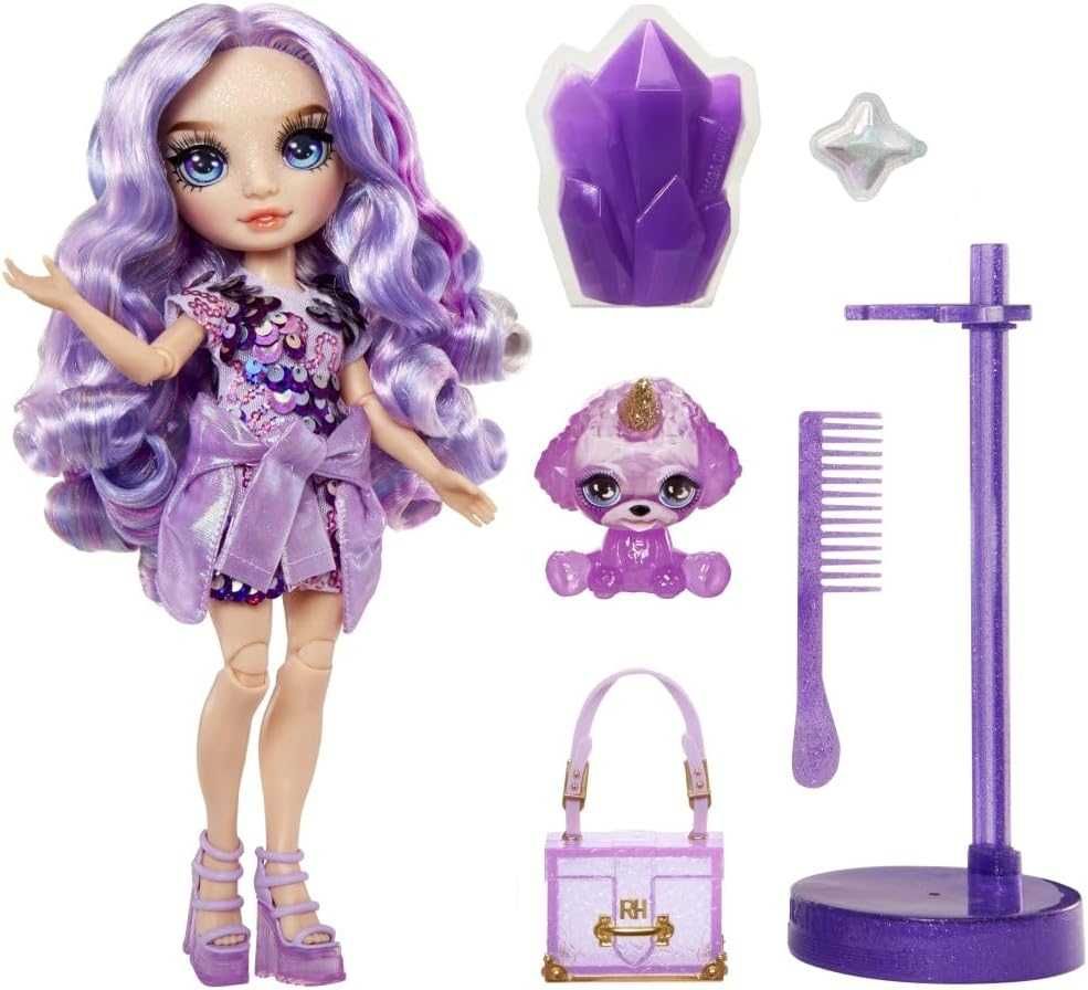 Rainbow High Violet Modna Lalka z Zestawem Slime i Zwierzątkiem 4 lat