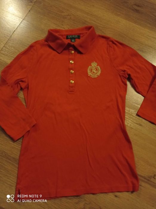 Koszulka polo młodzieżowa Ralph Lauren Damska S bluzka rekaw 3/4