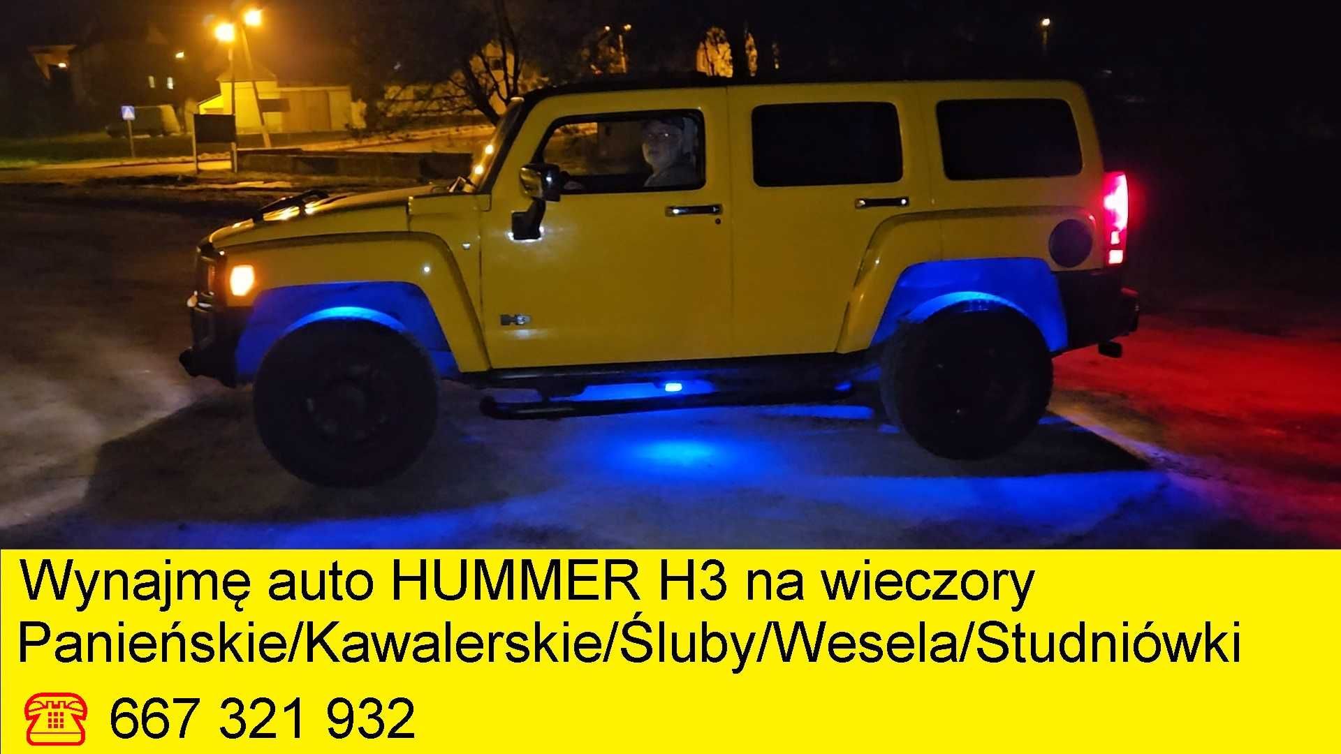 Wynajem auta HUMMER H3 /Panieńskie/Kawalerskie/Śluby/Wesela/Studniówki