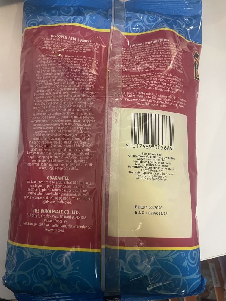 Kurkuma mielona Tumeric Powder Haldi TRS 1kg