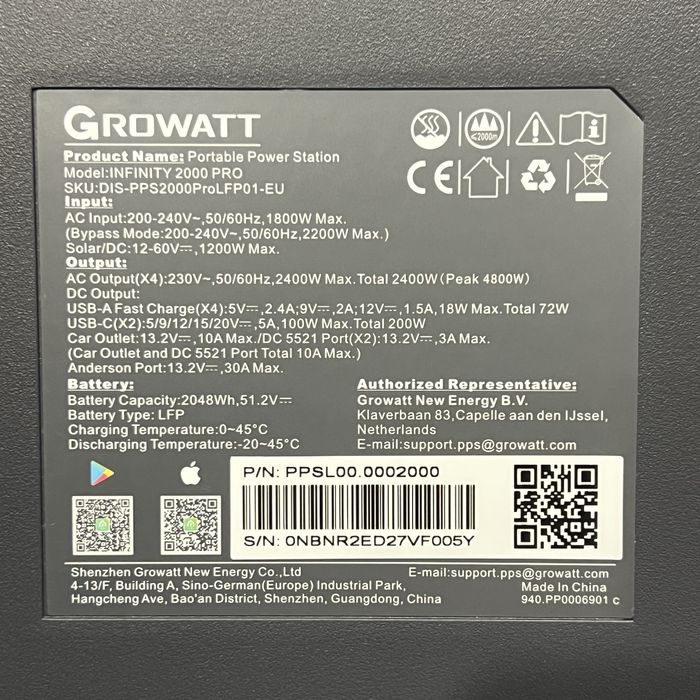 Зарядна станція Growatt INFINITY 2000 PRO (в наявності) нова!