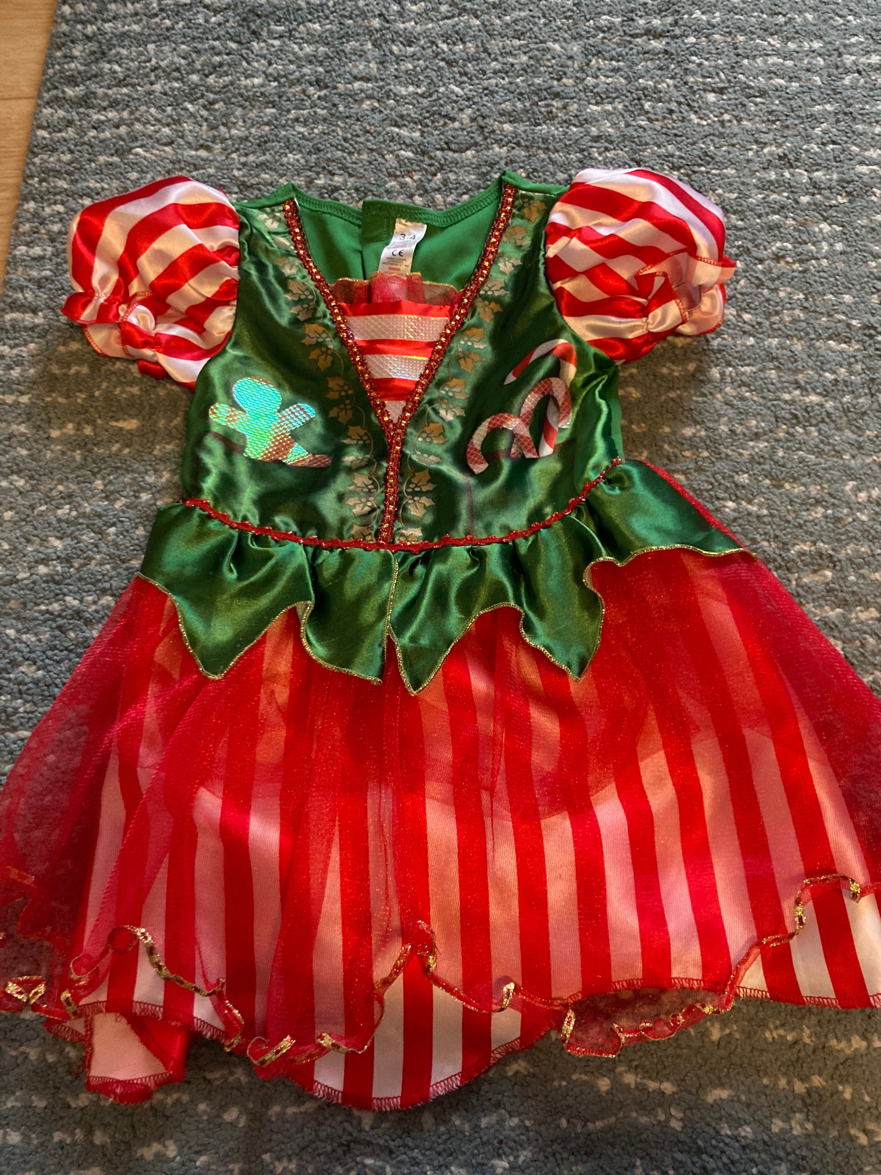 Strój przebranie elfka bal karnawałowy 3-4 latka dziewczynka