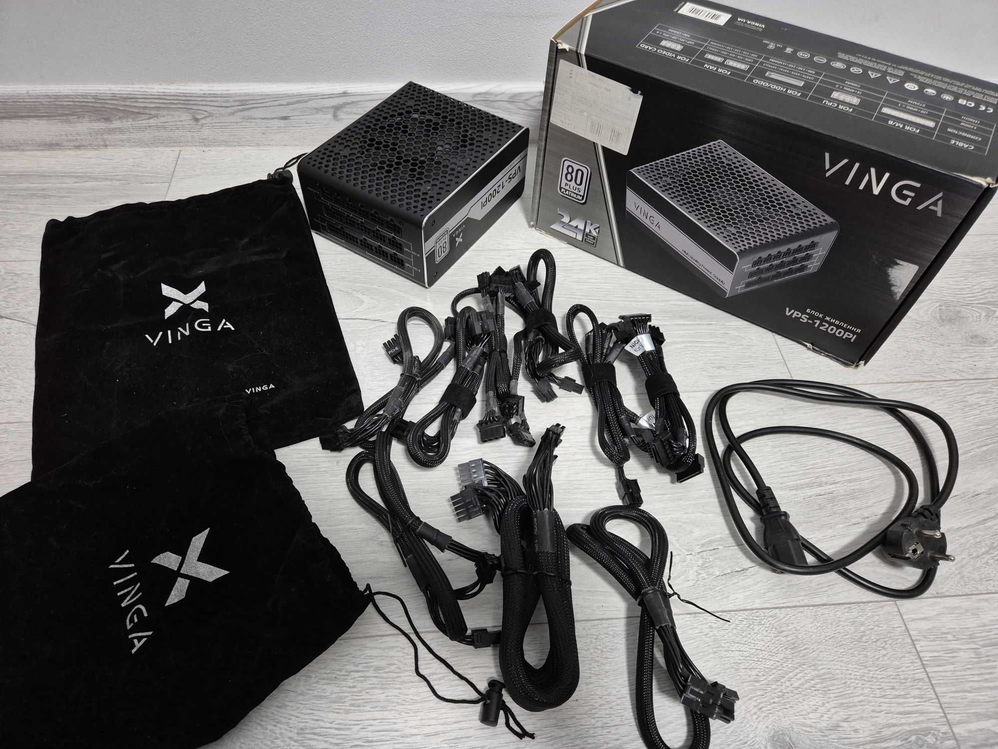 якісний 1200W блок живлення VINGA Platinum в ІДЕАЛІ. Пломба. TRADE-IN
