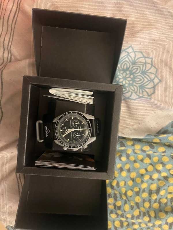 Limanowy SO33M100 Omega x Swatch Księżyc: Bioceramika Srebrna
