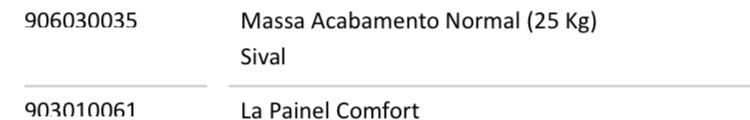 4 massa acabamento normal 25kg sival. Valor por saco. Não faço entrega