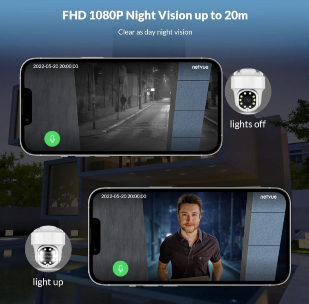 Zewnętrzna obrotowa kamera NETVUE SENTRY 3 WIFI