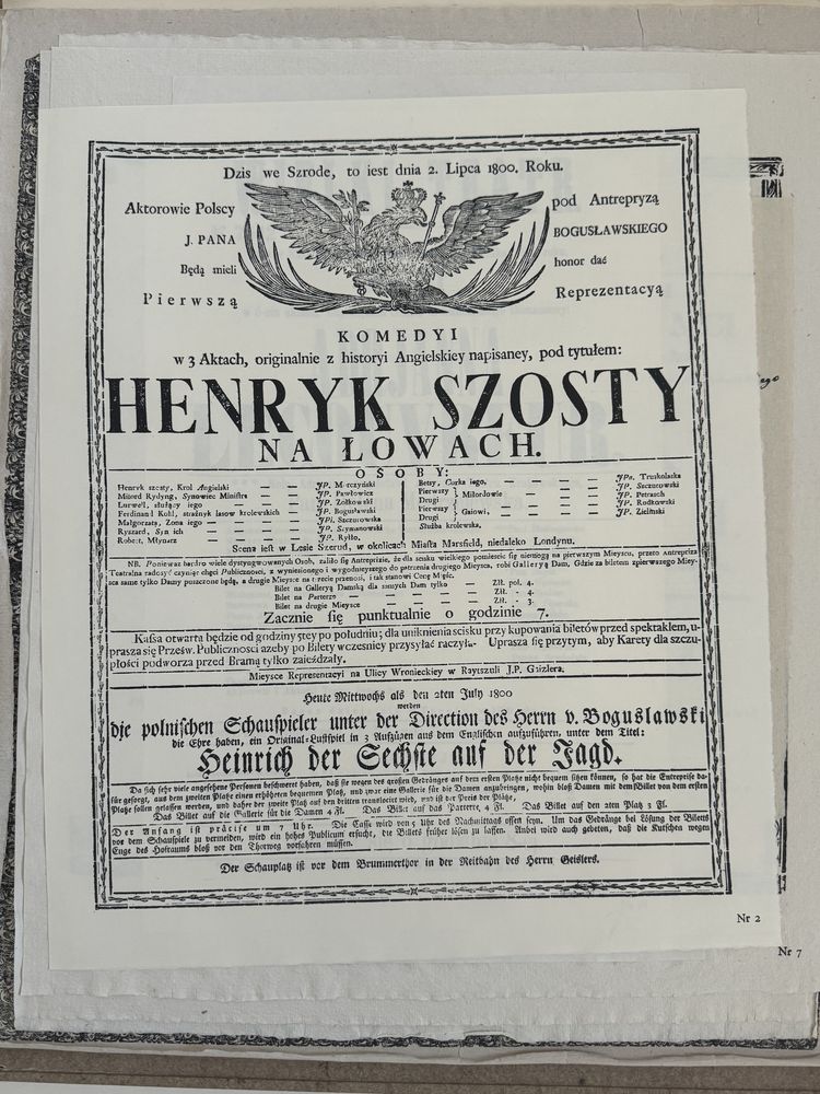 Polski Afisz Teatralny 1765 - 1939