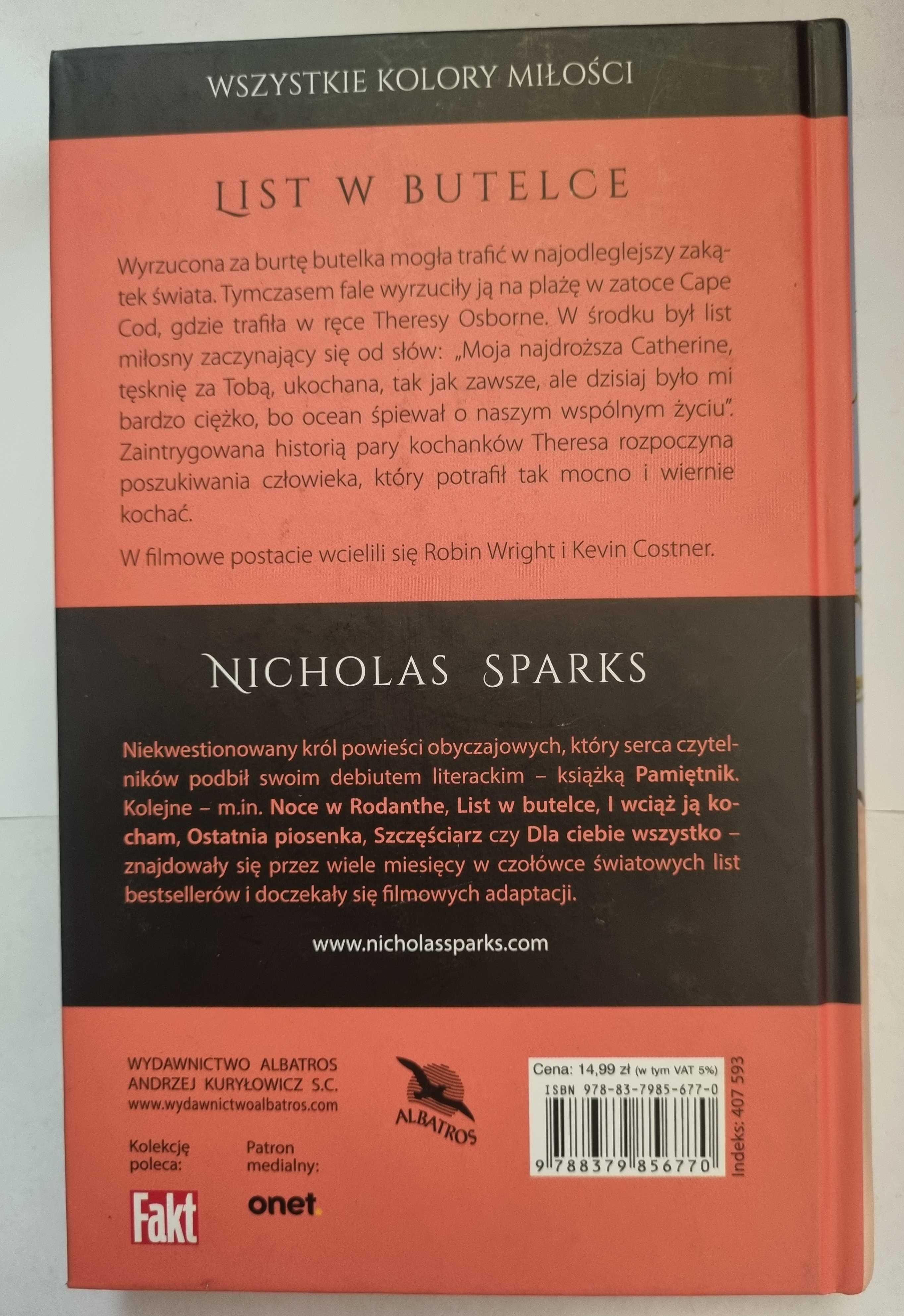 Nicholas Sparks. List w butelce