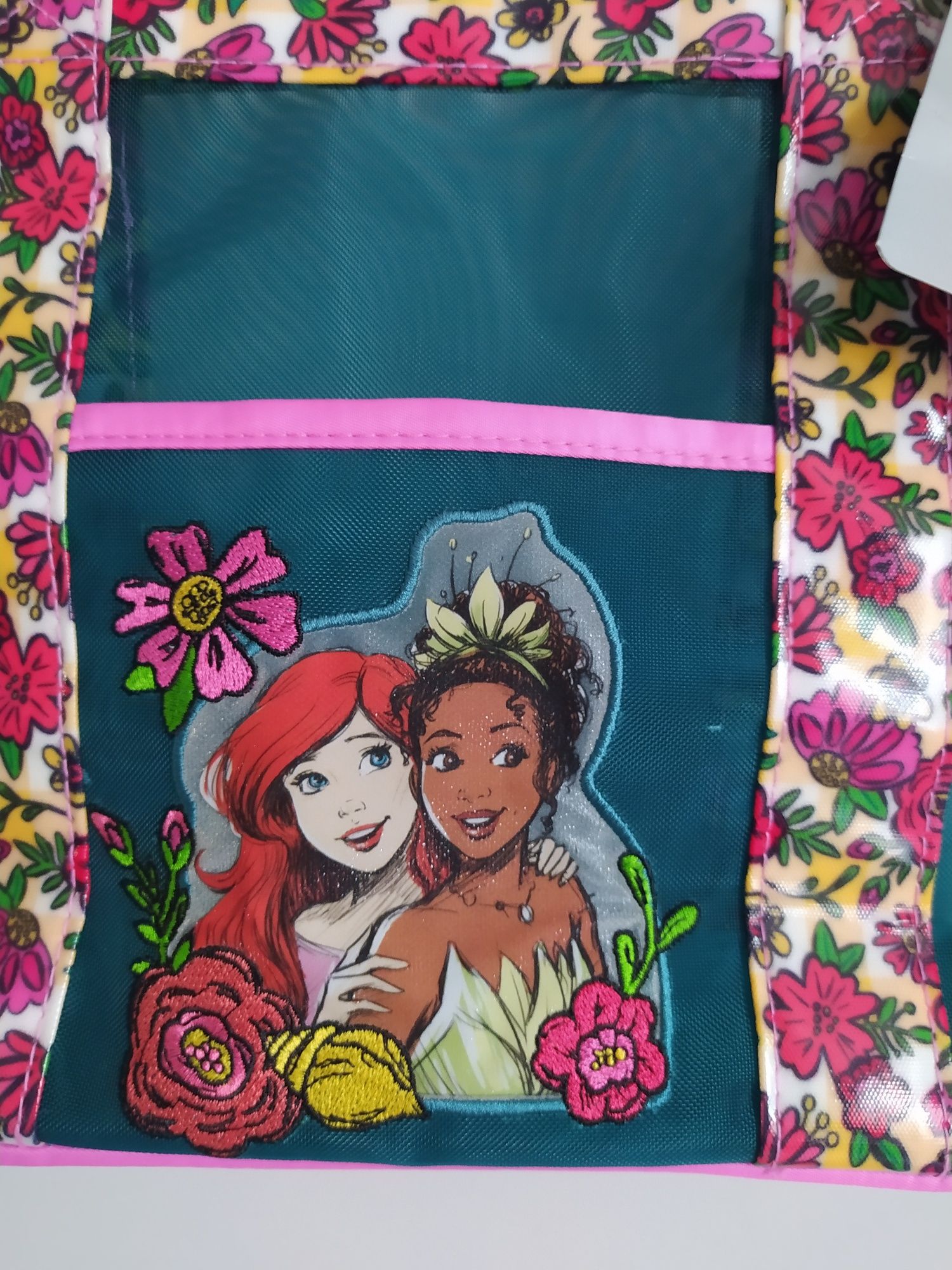 Siateczkowa torebka na magnes, koszyk księżniczki Disney Ariel i Tiana