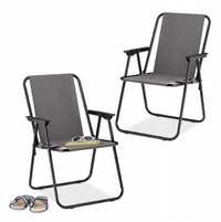 Składane krzesło kempingowe w zestawie 2 sztuki Relaxdays
