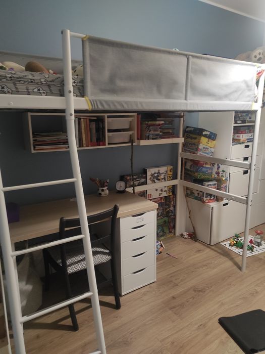 VITVAL łóżko piętrowe , antresola IKEA z materacem 
Rama łóżka na antr