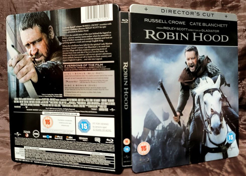 Фильмы в Steelbook Blu Ray (300 Спартанцев, Робин Гуд и др)