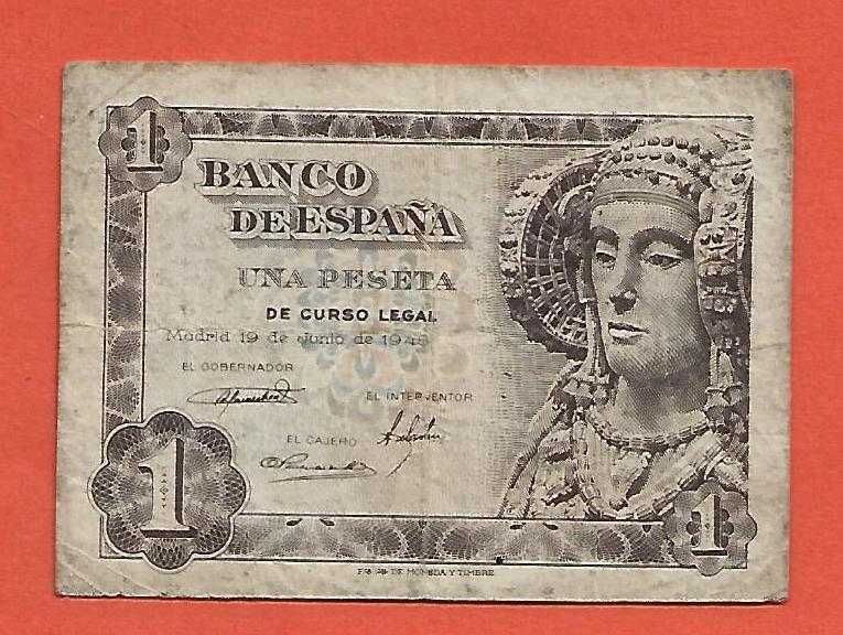 Espanha Nota de 1 Peseta de 1948