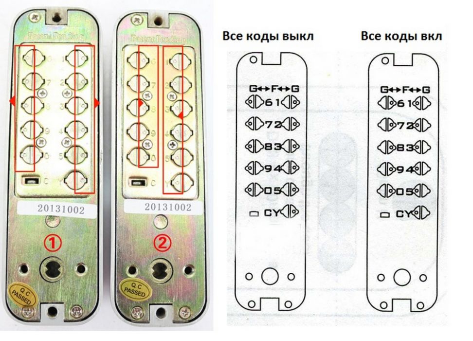 LOCKY 20-S Замок Дверний Кодовий Механічний Цифровий Врізний у Двері