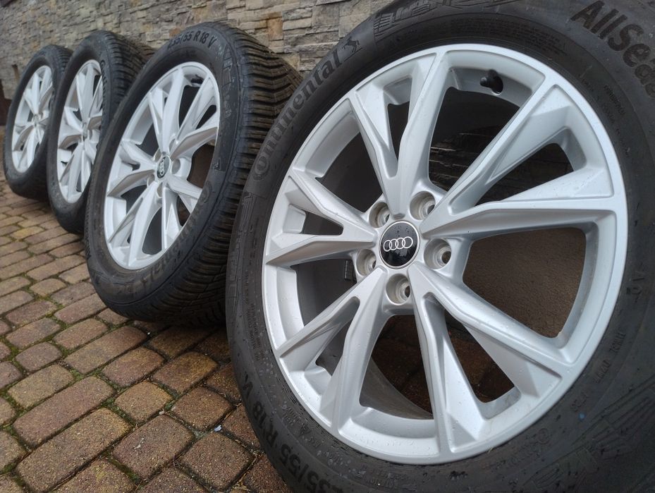 Orginalne koła 18 audi Q3 5×112 ET43 opony wielosezonowe 235/55/18