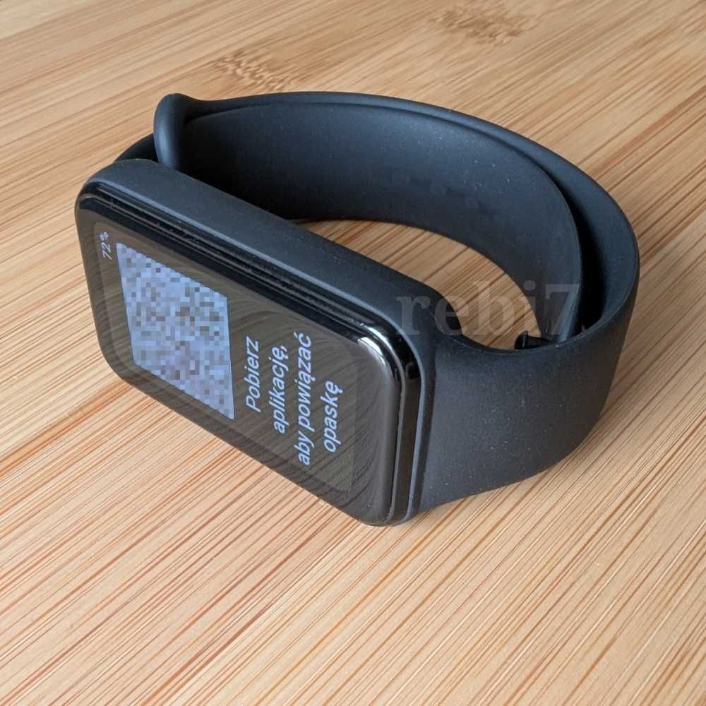 Smartband opaska Amazfit Band 7 czarny SpO2 monitorowanie tętna stresu