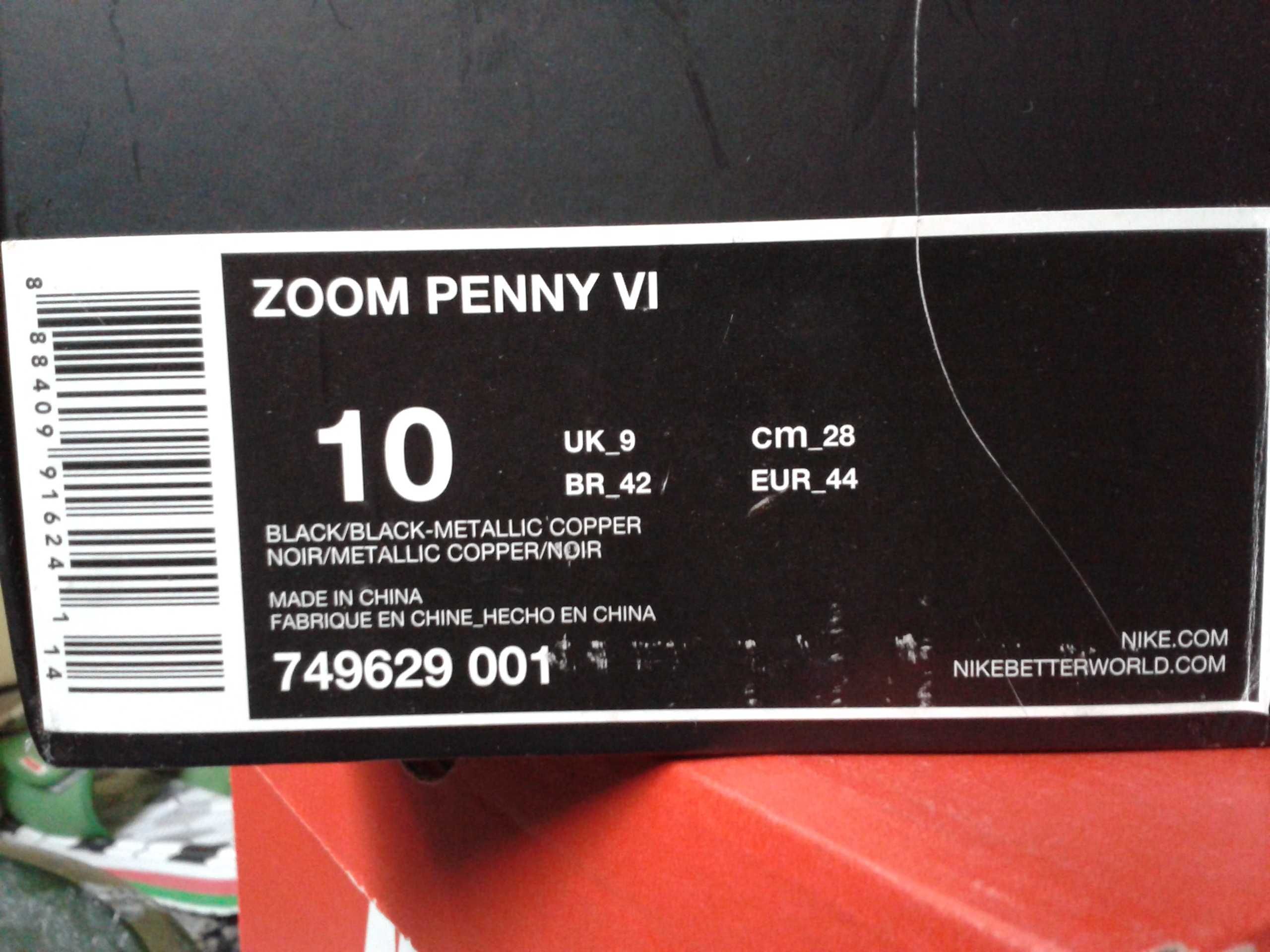 Buty Nike Air Zoom Penny 6 r 44 Basketball retro do koszykówki.