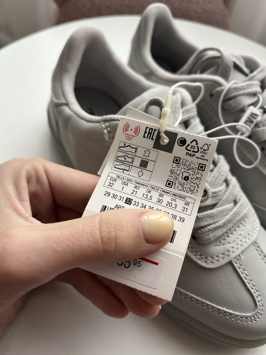 Кросівки кеди зара zara на хлопчика або дівчинку 32 розмір 20,3 см