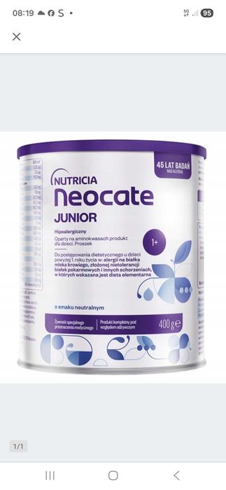 Sprzedam mleko Neocate