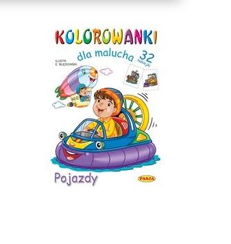 Kolorowanki dla malucha pojazdy 32 naklejki
