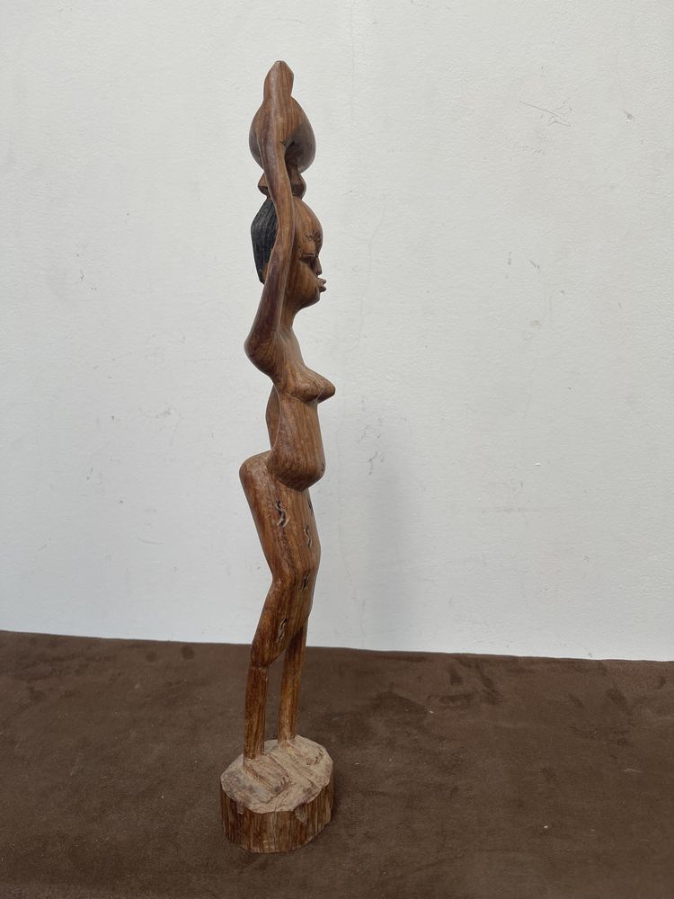 Stara Afrykańska Drewniana Figurka Rękodzieło