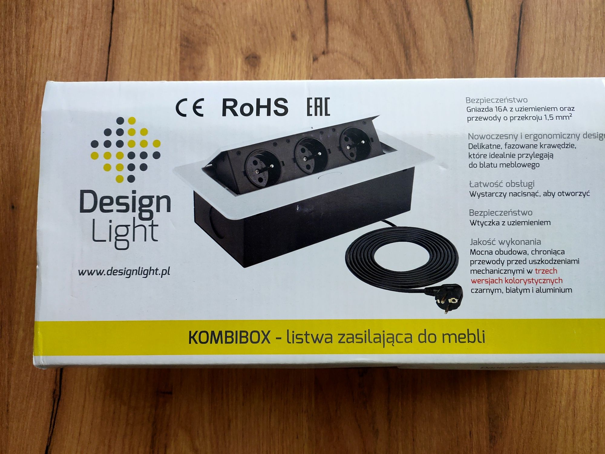 Kombibox Design Light listwa zasilająca do mebli