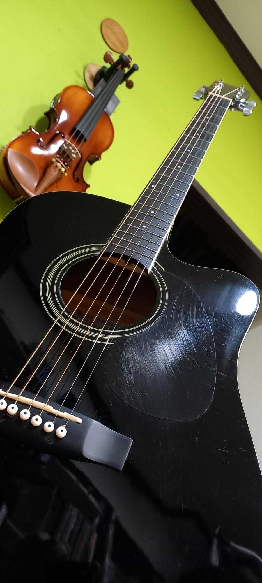 Guitarra Folk com Pick Up ativo AXMAN