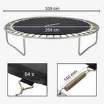 Mata do trampoliny 305cm 64 oczek 140 mm lub 165 cm Arebos