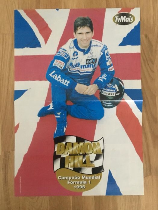 Posters Fórmula 1 - Schumacher, Hill, Vileneuve e Lamy ANOS 90