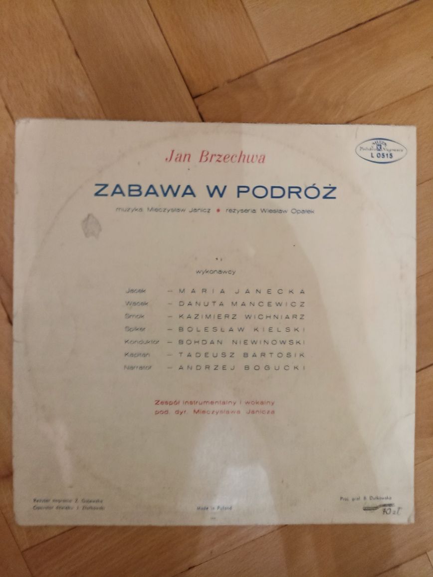 Płyta winyl bajka " Zabawa w podróż "