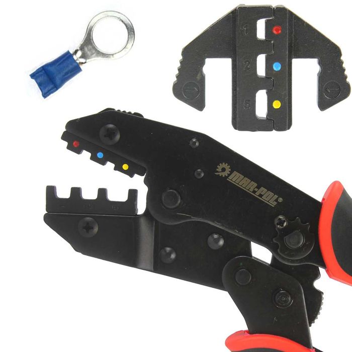 Кліщі для зажиму, монтажу роз'ємів Mar-Pol M49533 0,5 мм² - 10 мм²