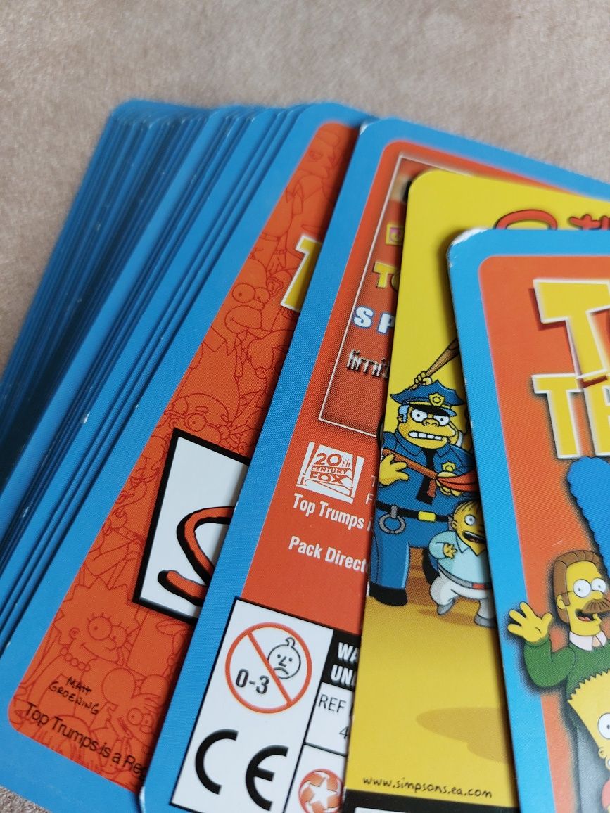 Karty The Simpsons, Top Trumps